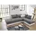 luma-home Ecksofa-Dauerschläfer, Weiß, Hellgrau, & Couches, Wohnlandschaften, Ecksofas