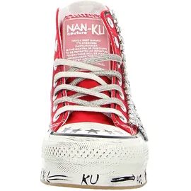 nan-ku Damen Plateau-Sneaker Rot 39