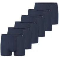 SCHIESSER Retro Boxershorts unifarben blau XL 6er Pack