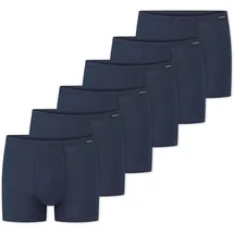 SCHIESSER Retro Boxershorts unifarben blau XL 6er Pack