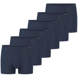 SCHIESSER Retro Boxershorts unifarben blau XL 6er Pack