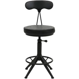 Mendler Barhocker HWC-O84 2er Set höhenverstellbar drehbar Kunstleder Metall Schwarz