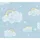 ascreation Vliestapete Wolken Regenbogen 10,05 m x 0,53 m Blau-Bunt