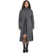 Ulla Popken Long-Pullover Graphitgrau XXL/3XL