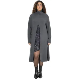 Ulla Popken Long-Pullover Graphitgrau XXL/3XL