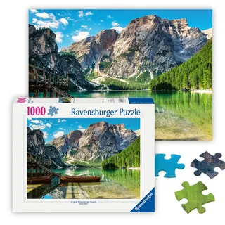 Ravensburger Puzzle 12000363 1000 Teile - Pragser Wildsee, Dolomiten, Südtirol - Puzzle für Erwachsene und Kinder ab 14 Jahren, Puzzle mit Landschafts-Motiv, [Exklusiv bei Amazon]