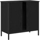 vidaXL Waschbeckenunterschrank, Schwarz Eichen-Optik 60 x 30 x 60 cm