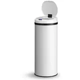 Juskys Automatik Mülleimer mit Sensor - Weiß