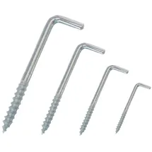 FABORY L-Haken gerade 90° Schraubhaken mit Holzgewinde 3,2 x 25 mm 50 Stück