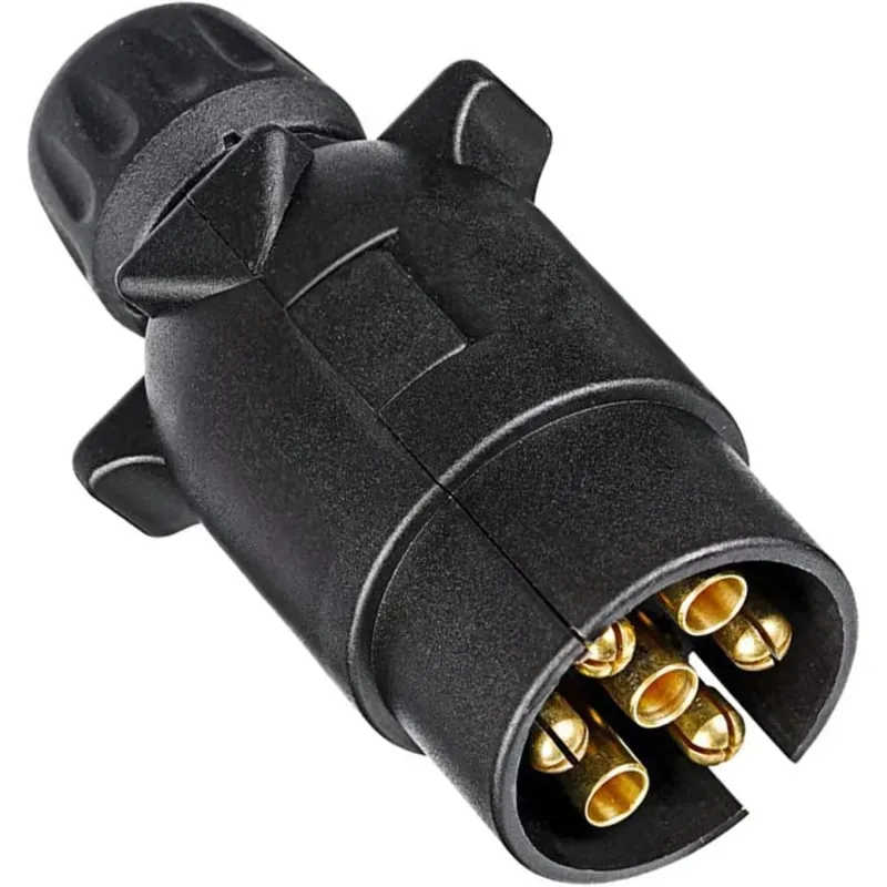 7-poliger Anhängerstecker aus Kunststoff, 12 V, männlich