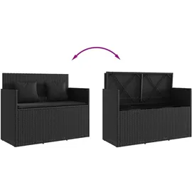 vidaXL Gartenbank 112 x 53 x 91 cm Schwarz