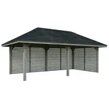 Palmako Pavillon Bianca 16,6 m2 Set 109 grau tauchgrundiert