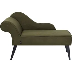 Linksseitige Chaiselounge BIARRITZ Stoff Olivgrün