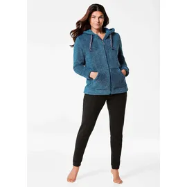 GOLDNER Flausch-Freizeitjacke in Blousonform Petrol 54