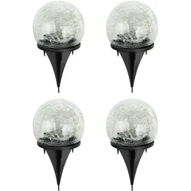garden hero Kugelleuchte Glas 23,0 cm 4er Set warmweiß