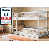 Kids Collective Etagenbett 90 x 200 cm Kiefer massiv weiß