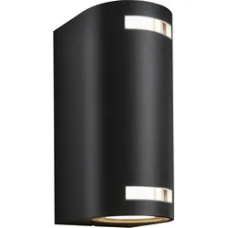 LEON Wandstrahler | Aluminium | Außen | Schwarz | Wand Strahler Lampe Leuchte Außen Spot Garten Terrasse