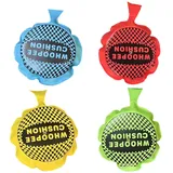 BaZuyunMd 4 Stück Pupskissen, Furzkissen Groß Laut, Partyspielzeug, Streichrequisiten, Pupskissen Furzkissen, Lustige Whoopee Cushion, 9cm, (Rot, Gelb, Blau, Grün)