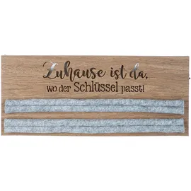 Gilde Schlüsselkasten LED Schlüsselbrett mit Spruch 1 St) beige