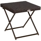 Outsunny Gartentisch klappbar 40 x 40 x 40 cm Braun