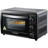 STEINBORG Minibackofen SB-3015, 15 Liter, mit Krümelblech, 1300 Watt schwarz