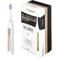 Vitammy Schallzahnbürste VITAMMY PLATINUM gold/weiß + Aufsteckbürsten 2 St.