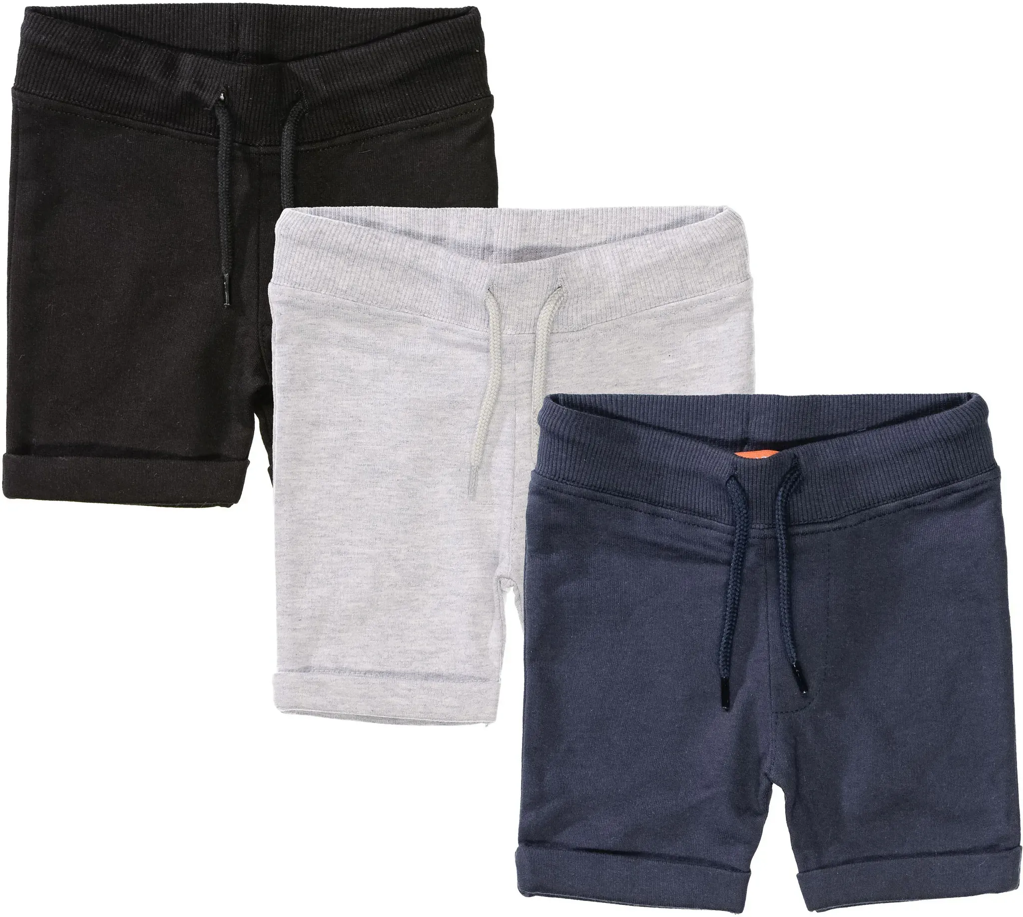 Sweatshorts STACCATO, Jungen, Gr. 50/56, Normalgrößen, bunt, Oberstoff: 100% Baumwolle., meliert, unifarben, Basic, bequem, Hosen Sweatshorts, 3er-Pack