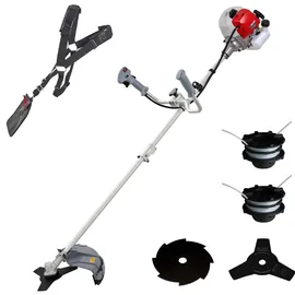 Ikra mogatec IKRA Benzin Freischneider Motorsense IBF 43 mit 2x Spulen 3- & 8-Zahnmesser Gurt