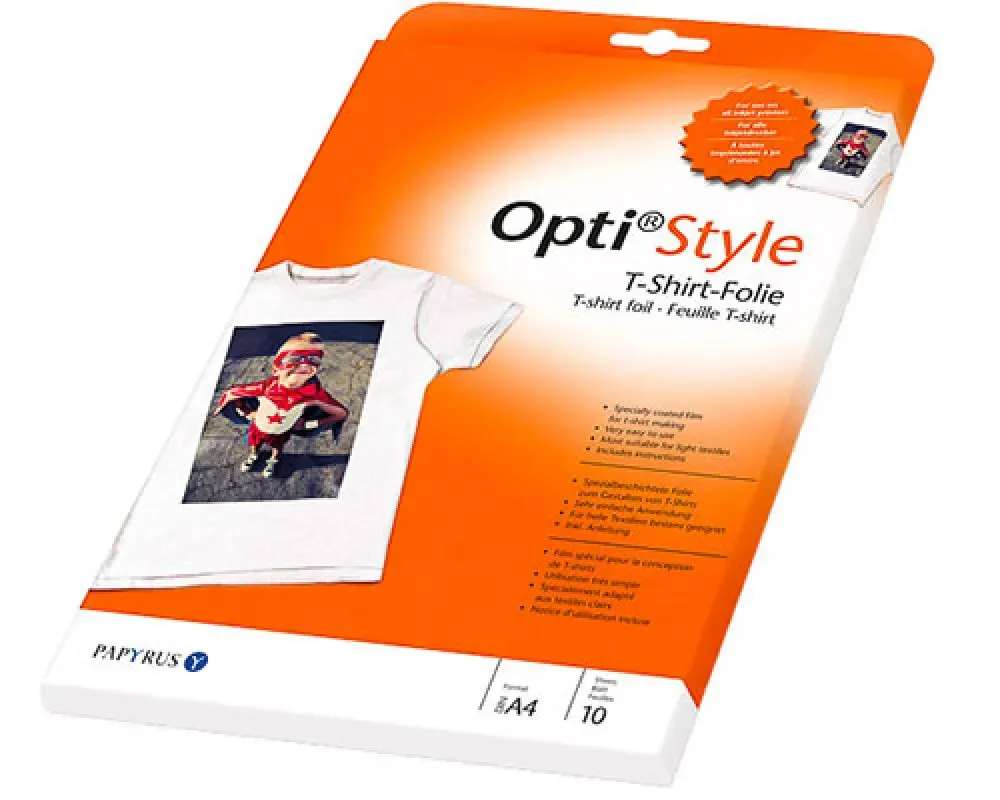 10 T-Shirt-Transferpapiere/ Textilfolie für helle Textilien
