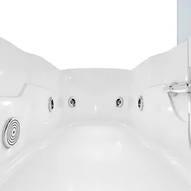 SeniorBad Seniorendusche Badewanne mit Tür 75 x 150 cm (S17D-WP-R-EC)