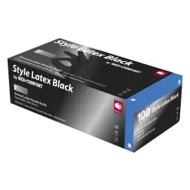 ampri Latexhandschuhe Ampri Black Ninja XL puderfreie Latexhandschuhe, 100 Stück/Box