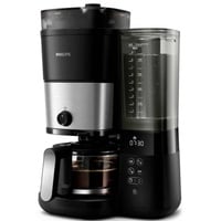 Philips Home HD7900/01 Kaffeemaschine Schwarz, Silber Fassungsvermögen Tassen=10 mit Mahlwerk, Timerfunktion, Warmhalte