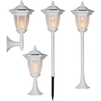 Star Trading 4in1 LED Solarleuchte Flame weiß
