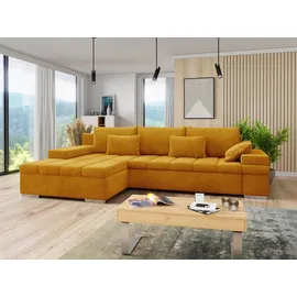 Mirjan24 Ecksofa Orange, 6-Sitzer, Ottomane links,L-Form, 310x175 cm, Wohnzimmer, Sofas & Couches, Wohnlandschaften, Ecksofas