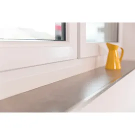 Schellenberg 66408 Fensterleiste selbstklebend weiß mit Weichlippe 40 x 1,5 mm, 50 m, Flachleiste aus biegsamen PVC, Verblendung von Fugen und Übergängen an Fenstern, Schränken oder Türen