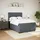 vidaXL Boxspringbett 140 x 200 cm Dunkelgrau