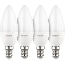 Philips LED Lampe E14 4er Set Kerzenform 40W 4000K