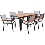 Home Deluxe Cantos Sedia Set 7-tlg. Dunkelgrau
