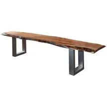 Massivmoebel24 Baumbank 200 x 38 x 45 cm Braun