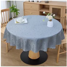 simurq Tischdecke Abwaschbar Lotuseffekt 160 cm Grau
