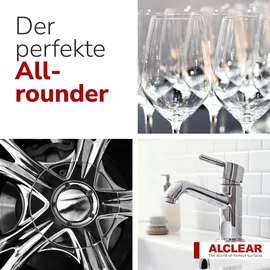 AlClear 950002 Ultra-Microfaser Fenstertuch streifenfrei 60x45 cm - Weiß