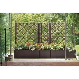 Kreher XL Rankgitter mit Pflanzkasten 100 x 43 cm Anthrazit