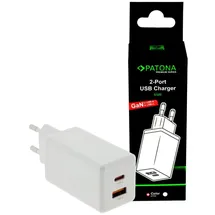 PATONA Premium GaN PD65W Adapter weiß 1xUSB-C 1xUSB-A