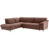 Mivano Livetastic Ecksofa, Taupe, Textil / Mikrofaser, Braun