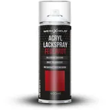 WerkXheld Sprühlack 400ml - Hochwertiges Lackspray Feuerrot RAL 3000, Vielseitig anwendbar auf Holz, Metall & Textil, Langlebiger Acryllack Spray