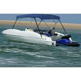 vidaXL 3-Bow Bimini Top Blau 183x160x137 cm