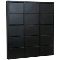 VCM ebuy24 Schuhschrank mit 15 Klappen/ Türen in Metall