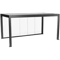 Biohort Glasschiebewand 5 m dunkelgrau-metallic