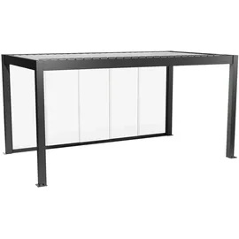 Biohort Glasschiebewand 5 m dunkelgrau-metallic