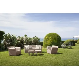 Kartell Bubble Club Outdoorsofa hellgrau